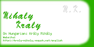 mihaly kraly business card