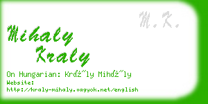 mihaly kraly business card